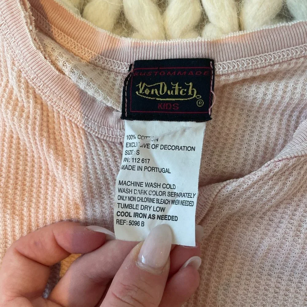 VINTAGE Von Dutch Thermal Long Sleeve Size Small